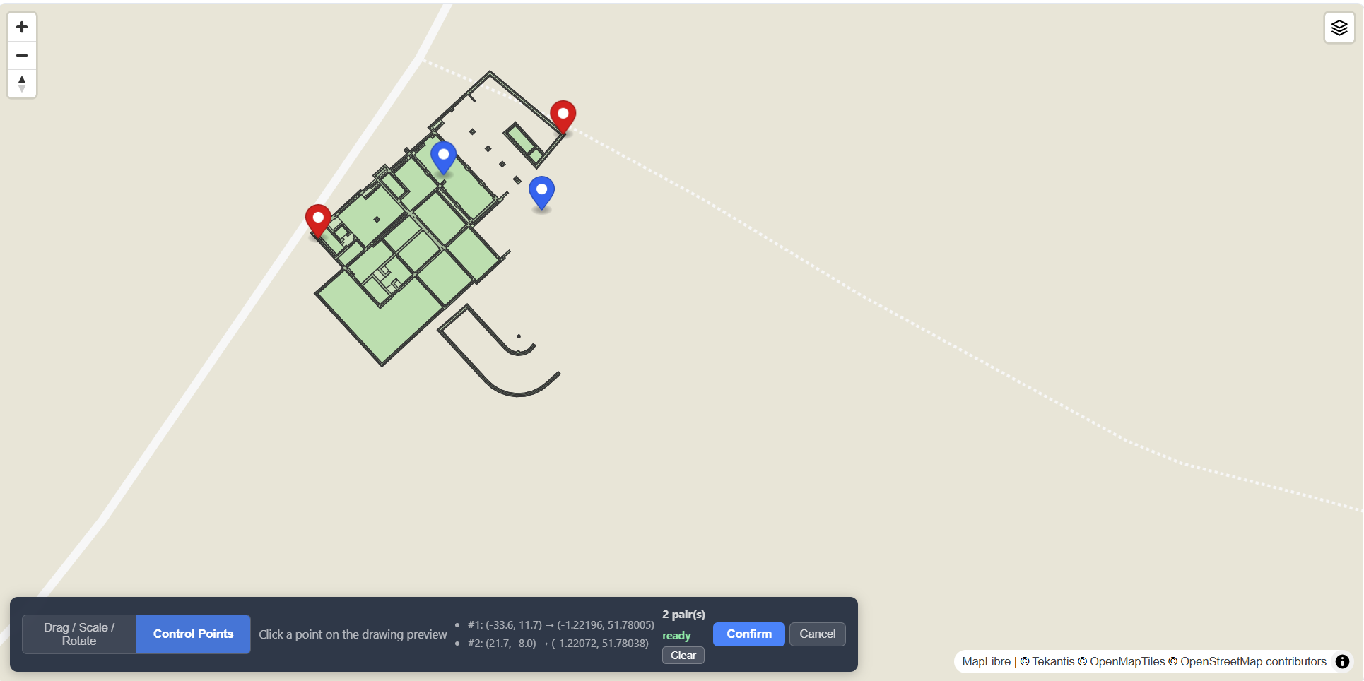 Setting Control Points and Scaling